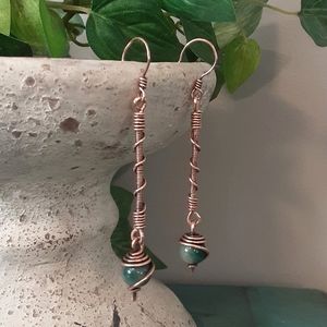 Handcrafted Natural Jade Stone Earrings